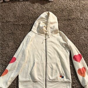 Aviator Nation Fade 4 hearts zip hoodie